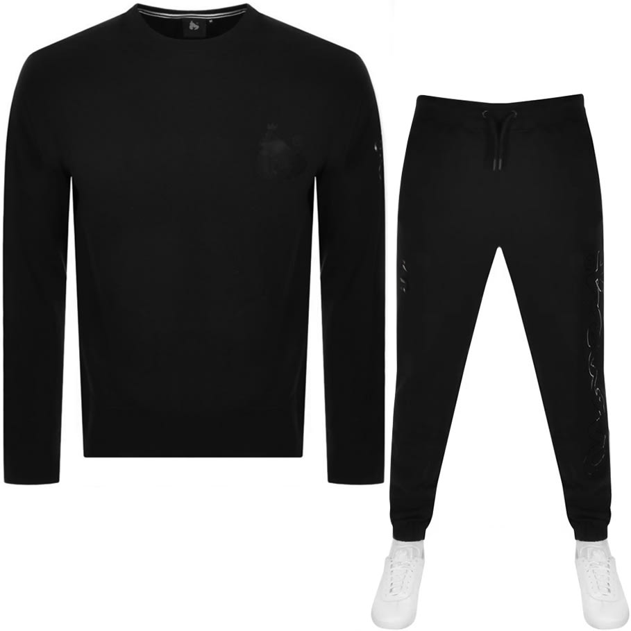 Alternative Image for ProductMoney Crew Neck Logo Tracksuit Black1